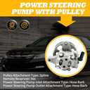 21-5341 Power Steering Pump with Pulley Compatible with Accord EX/LX L4 2.4L 2003 2004 2005 2006 2007 96-5341 56110RAAA01