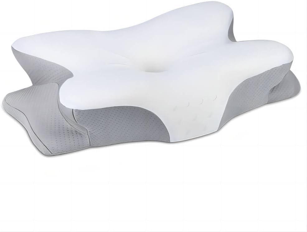 Cervical Pillow for Neck and Shoulder,Contour Memory Foam Pillow,Ergonomic Neck Support Pillow for Side Back Stomach Sleepers with Pillowcase