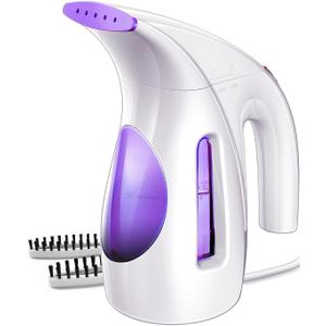 HiLIFE Steamer for Clothes, Portable Handheld Design, 240ml Big Capacity, 700W, Strong Penetrating Steam, Removes Wrinkle, for Home, Office and Travel(Purple)