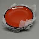 TP 8.5" Melamine Dinner Plates, 6-piece Plate Set Unbreakable Serving Dishes for Indoor and Outdoor, Service for 6, Black and Red