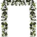 4PCS 7.2ft/Piece Artificial Bougainvillea Garland White Flower Garland Faux Silk Bougainvillea Vines for Wedding Arch Table Home Garden Wall Decor(White)