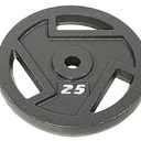Signature Fitness Cast Iron Plate Weight Plate for Strength Training and Weightlifting, Olympic or Standard, Multiple Sizes (Standard (1-Inch Center))