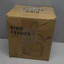 Bird Feeders for Outdoors, Metal Bird Feeder with Double Suet Cage Weatherproof Metal Roof, 2 in 1 Mixed Seeds Suet Feeder, 4Lbs Large Capacity, Great for FinchCardinalChickadeeBrown