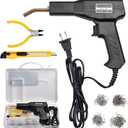 Plastic Welder Kit for Bumper Repair, 800 Staples, Hot Stapler Welding Gun, Plastic Welding Repair Kit with Carry Case, 6 Types Staples, Plastic Repair DIY Tools