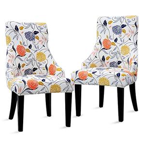 Liykimt Stretch Wingback Side Chair Slipcover-Accent Chair Cover Slipcover with Arm,Washable Upholstered Arm Dining Chair with Nailed Trim Protector for Dining Living Room Set of 2,Orange
