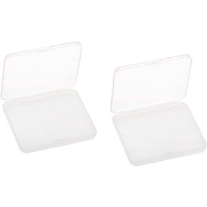 Paialco Clear Plastic Flat Rectangle Storage Box for Beads and Tools, 3 Inches