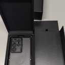 Luxury Carbon Fiber Aluminum Case for Samsung Galaxy S25 Ultra, Heavy Duty Rugged Military Protective Phone Cover with Camera Lens Protector Stand, Black