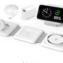 Wireless Charger 4 in 1 for Apple Charging Station for iPhone 17 Pro Max/16/15 Series, AirPods Pro 2, iPad Stand, Watch Charger for iWatch Series 10/9/8, Wireless Charging Station for Multiple Devices
