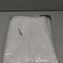 OVZME Extra Long White Shower Curtain Set- 96 Inch Long Waffle Weave Heavy Duty Fabric Shower Curtains for Bathroom, Luxury Heavy Duty Thick Cloth Shower Curtain with 12 Plastic Hooks, 72x96, White