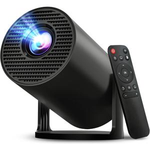 [Built-in Apps & 2025 Upgraded] Mini Projector with Wi-Fi 6 & Bluetooth 5.4, 1080P 4K Support Full HD, Auto Keystone 360 Portable Home Cinema Smart Projector for iOS/Android X1