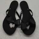 TYFLOVE Women Rivet Flip Flops Studded Jelly Thong Sandals with Bow Summer Bowtie Flat Beach Rain Shoes (8)