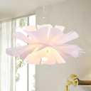 20 Floral Pendant Light 2-Light Adjustable Modern Chandelier Flower Contemporary Pendant Lighting Fixtures for Kitchen Island Living Dining Room, White, UL Listed