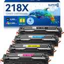218X 218A Toner Cartridges 4 Pack 3301fdw with Chip Compatible Replacement for HP 218X 218A Color LaserJet Pro MFP 3301cdw 3201dw 3301sdw Printer W2180X W2180A High Yield (Black Cyan Yellow Magenta)