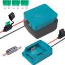 Power Wheels Battery Adapter for Makita 18V Batteries, 14 Gauge Wire Terminals with Fuse Protection & Switch, Fits BL1860 BL1850 BL1840 BL1830 for Power Wheels, Robotics & DIY Upgrades