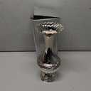 Decorative Vase, Elegant Metal Vase with Silver Finish for Artificial & Dried Flowers, Modern Table Centerpiece for Home & Weddings, 12''/30.6cm Tall