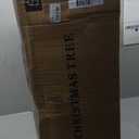 5ft Pre-lit Flocked Christmas Tree, Artificial Christmas Tree with Lights, Snow Frosted Christmas Trees Pre-lit with Pine Cones & 300 UL Lights, 600 Tips, Hinged Easy Setup Xmas Tree