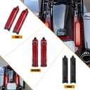 LED Tail Lights for Rear Fender Fascia Compatible with Touring Road King FLHR, Road Glide FLTRX, Street Glide FLHX, Ultra Limited FLHTK, Electra Glide Standard 2014-2025 (Red Lens)
