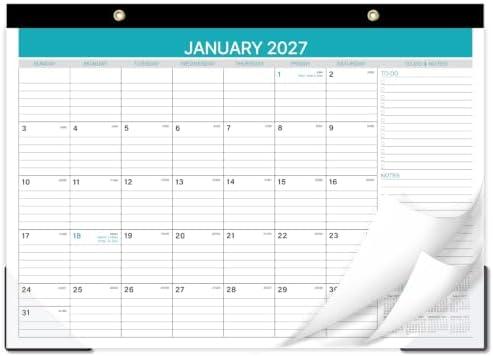 2027 Desk Calendar - 2027 Calendar, JAN. 2027 - DEC. 2027 | Desk Calendar 2027, 12'' x 17'', 18 Monthly Desk Claendar with Protector Corner, Large Blocks for Planning, PACK of 2