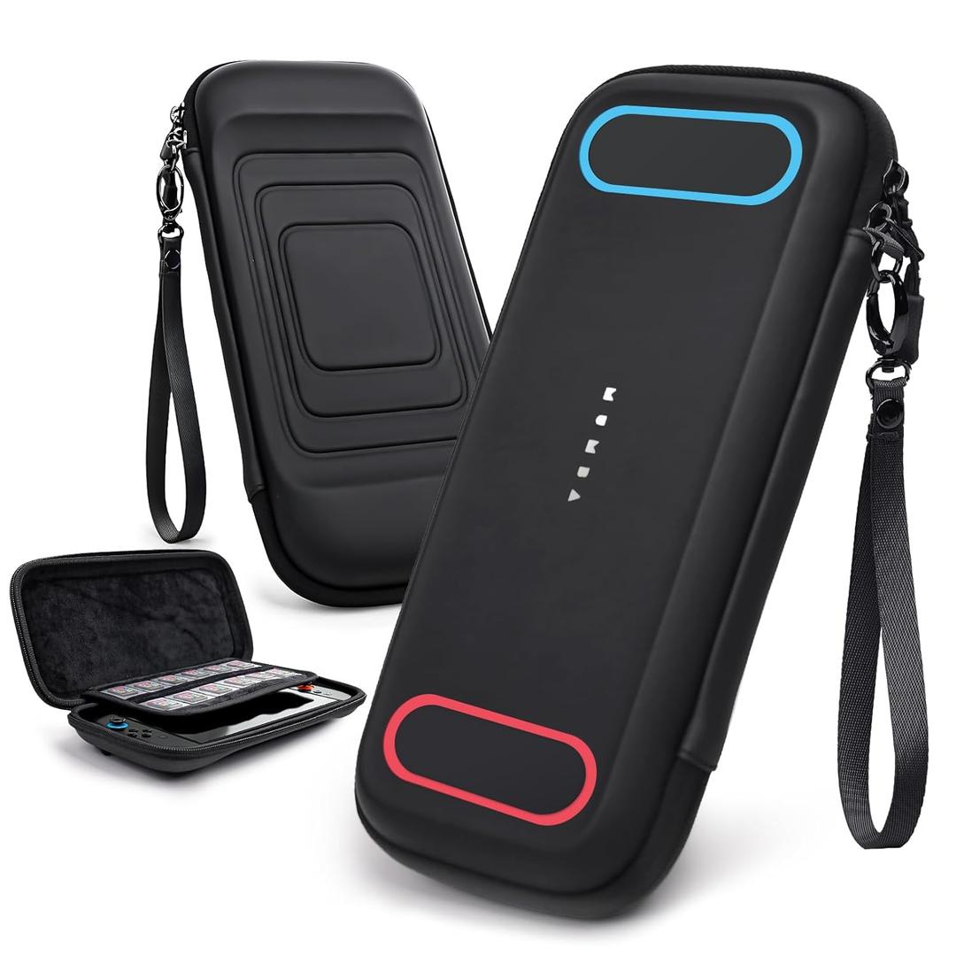 Mumba Carrying Case for Nintendo Switch 2 2025, [Slim Version] Travel Case with 12 Game Cartridge slot Portable Bag Protective Carry handbag Pouch Shell Accessories [Portable & Lightweight] (Black)