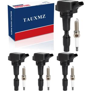 UF764 Ignition Coil with Spark Plugs 93175 Compatible with 2015 2016 2017 2018 2019 with Hyundai Sonata Santa Fe Tucson Genesis with Kia Optima Sorento Sportage with Stinger 2.0L 2.4L(Set of 4)