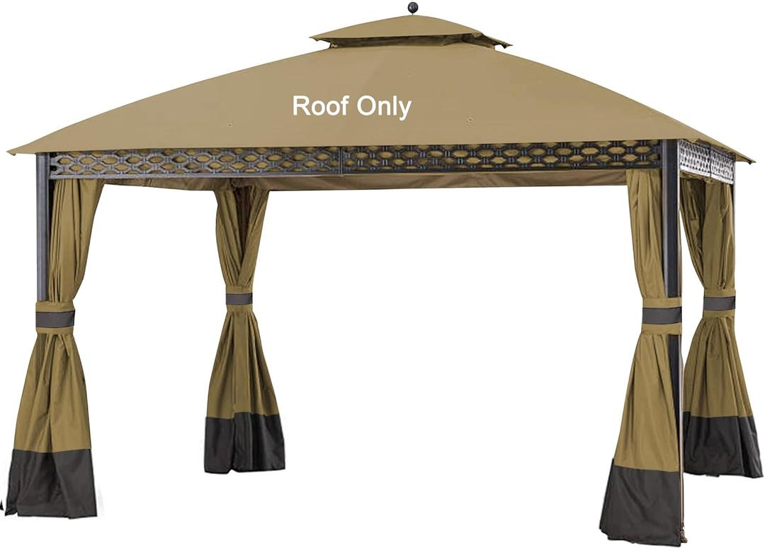 Replacement Cover for 10X12Ft Oakmont Gazebo L-GZ1188PST-A,Pinehurst Gazebo L-GZ1188PST, Beige