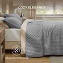 Bedsure Quilts Queen Size - Grey Bedspread Queen Size & Lightweight Comforter, Modern Coverlet with Clover Pattern, Ultra Soft All-Season Bedding, 90 x 96 Inches | Stitch-Free Quilting, Ultra Soft, Lightweight, Machine Washable, Pet-Friendly