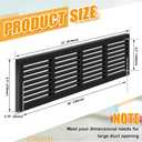 Colingmill 1 Pcs Decorative Return Air Vent Cover 32 x 8.5 x 3/4 Inch (30x6 Duct Opening) Black MDF Modern Farmhouse Wall Vent Grille High Airflow Cold Air Return HVAC Cover for Wall Baseboard