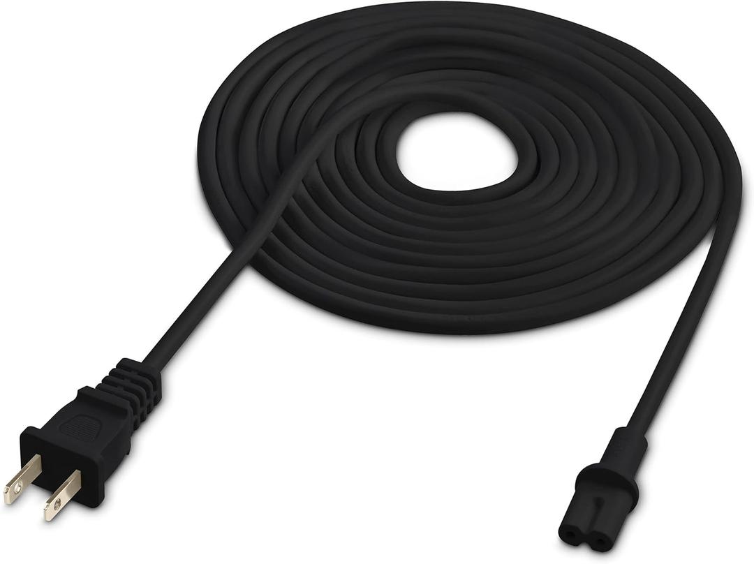 12-Foot Power Cord Compatible with Sonos Five, Sonos Play 5, Sonos Beam, Sonos Ray, Sonos Arc, Arc Ultra, Sonos Amp, Sonos Playbase, Sonos Sub Gen 3 and Sonos Sub Mini - Black