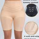 PRETTYWELL Shapewear Tummy Control Shorts for Women, Comfort High Waisted Body Shaper, Seamless no Rolling Thigh Slimmer (Beige, M)