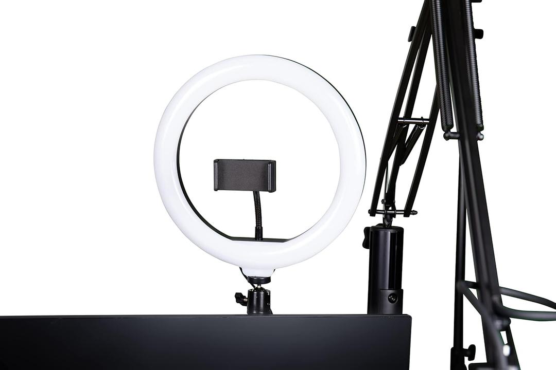 Gator Frameworks ID Series Ring Light Attachment for the Content Creator Tree, (3) Color Modes and (10) Brightness Levels at 3200K, 4500K, and 5500K (GFW CTRINGLIGHT)