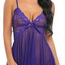 Avidlove Lingerie for Women Lace Babydoll Sleepwear Boudoir Outfits Plus Size Langeray XS-5XL (M)
