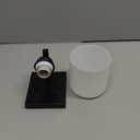 Matte Black Milk Glass Wall Sconces, 1 Pack Hardwired Indoor Wall Light Fixtures for Living Room, Hallway, Bedroom, Ceramic E26 Sockets (Bulbs Not Included)