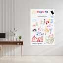 Magnetic Dry Erase Whiteboard Paper,2 Pack 16X24 Self Adhesive Contact Paper Stick on Wall, Easy to Write and Clean Magnetic Board,Include Markers, Eraser and Magnets