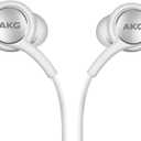 SAMSUNG AKG Earbuds Original USB Type C in-Ear Earbud Headphones with Remote & Mic for Galaxy S23 Ultra, A53 5G, S22, S21 FE, S20, Note 10, 10+, S10 Plus - Braided - Includes Velvet Pouch - White