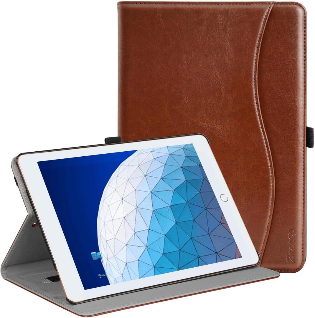 Ztotop Case for iPad Air 3rd Generation 2019/iPad Pro 10.5 Inch 2017, Premium PU Leather Business Folding Stand Folio Cover for iPad Air 3 Gen, Brown