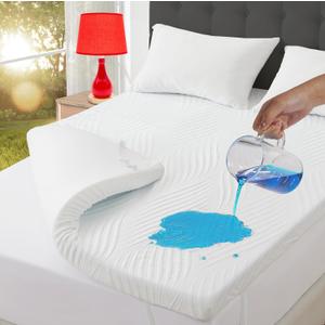 3 Inch Gel Memory Foam Mattress Topper Queen Size,Waterproof Mattress Pad Cover for Pressure Relief, Bed Protector Topper with Removable Soft & Sleep Peacefully