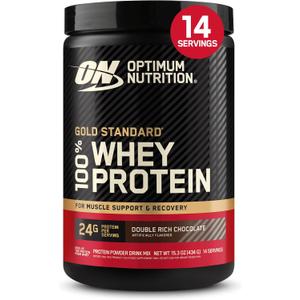 Optimum Nutrition Gold Standard 100% Whey Protein Powder, Double Rich Chocolate, 1 Pound (Pack of 1) (EXP 09/30/27)