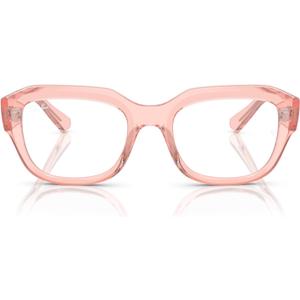 Ray-Ban Rx7225 Leonid Square Prescription Eyewear Frames (Transparent Pink/Demo Lens)