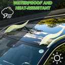 2PCS 3D Dragon Horn Shaped Car Roof Decal Cool Creative Devil Horn Vehicle Head Decor No-Drill Install Exterior Accessories Universal for Automobile Sedan SUV Pickup Truck-White
