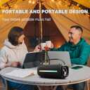 Portable Bluetooth Speaker with 20W Deep Bass, Waterproof Wireless Outdoor Speaker with Colorful LED Lights, TWS Pairing, Loud Speaker for Party, Beach, Travel & Home (Black)