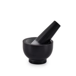 Kaizen Casa Stone Mortar and Pestle, for Grind Spices, Powder Pesto, Mash Herbs, Crush Pills, Regular Size (3.75"X2.75" Mortar, 5" X1.5" Pestle)