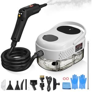 Handheld Steam Cleaner with Handle Button Control, 2500W High Pressure Steamer for Cleaning, 3-Level Adjustable, 15s Heat-Up, 1.6L Water Tank, Portable Steam Cleaning Machine for Home Car Dirt Grease