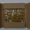 50pcs 4mm Pearls String Beaded Bouquet Spray Sticks for Bridal Beaded Wedding Party Table Decorations (Gold)