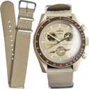 Watch Band for Omega X Swatch Moonswatch Watch Strap Speedmaster 20MM Quick Release Rubber Watch Strap Replacement (khaki-Nylon)