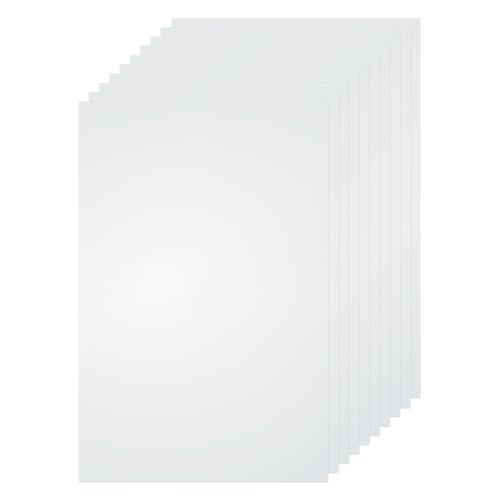 HARFINGTON 10pcs Clear Plastic Sheets 3x2 Ft Transparent Flexible PVC Sheet Panels with Protective Paper for Signs DIY Display Projects Craft Picture Frames Painting