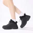 binkasen Womens Snow Boots Warm Winter Fur Lined Waterproof Ankle Booties Comfortable Outdoor Trekking Shoes Black US 10