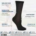 Compression Crew Socks for Women Thin Lightweight (15-20 mmHg) for Athletic Nurses Circulation Support Socks, 4 Pairs