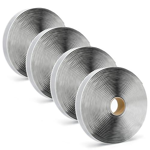 WELSTIK Butyl Tape 1/8" x 1" x 30' (4 Pack) - Black Butyl Rubber Sealant Tape for RV Roof Repair, Leak Proof Seal Tape for Windows, Boats, Metal, Glass & EPDM Rubber Roof Patching