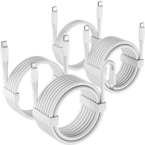 4Pack USB C to USB C Cable for iPhone 17/Air/16/15 Pro Max, Type C 60W Fast Charging Cord PD 3.0 Compatible for MacBook Pro/Air iPad, for Samsung S26/S25, for Air Pods [3FT+6FT+10FT+10FT]