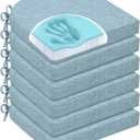 Chair Cushions for Dining Chairs, Non Slip Chair Pads with Ties and Covers, Memory Foam Kitchen Chair Cushions Set of 6, 16"X16"X2.5", Light Blue